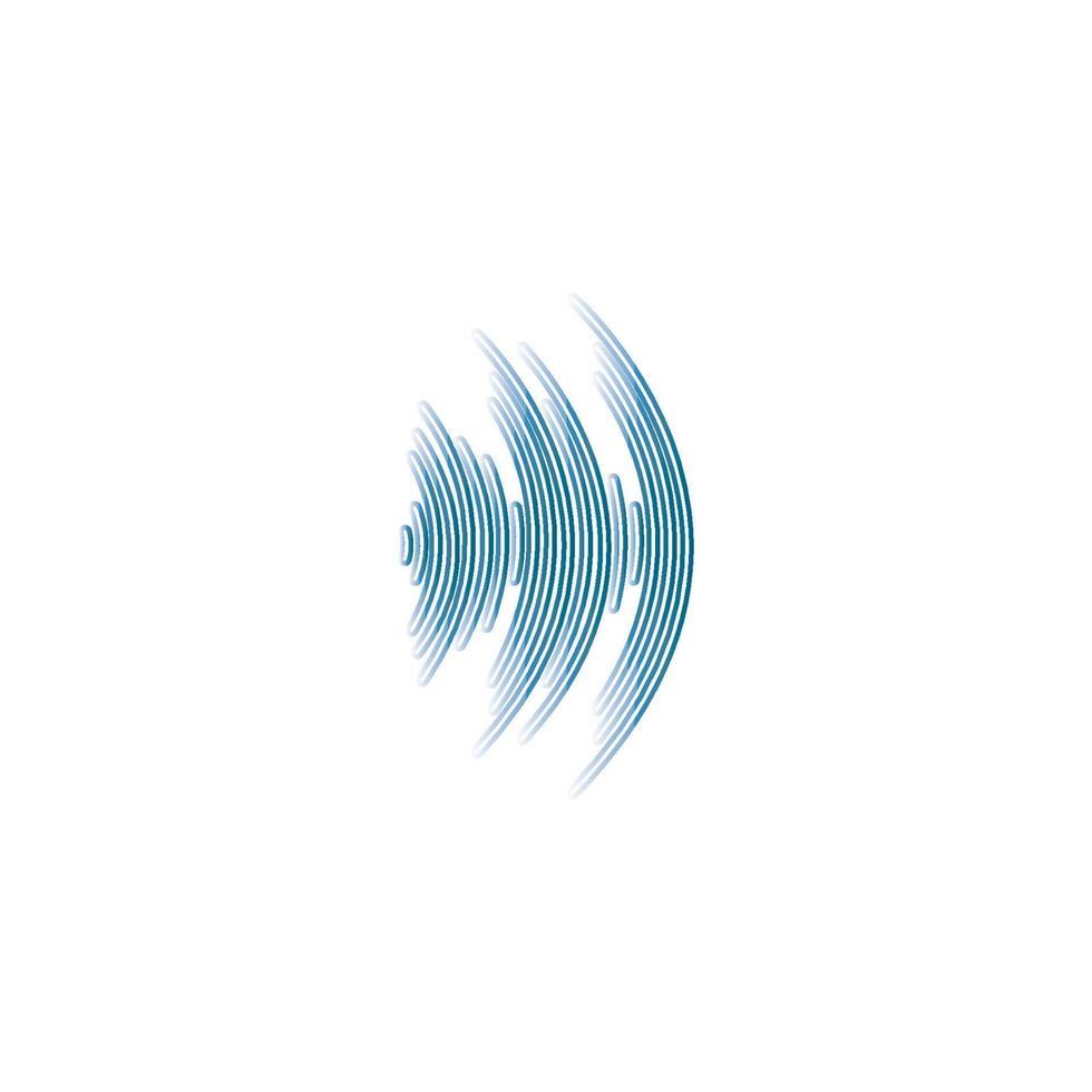 plantilla de diseño de ilustración de vector de logotipo de onda de sonido