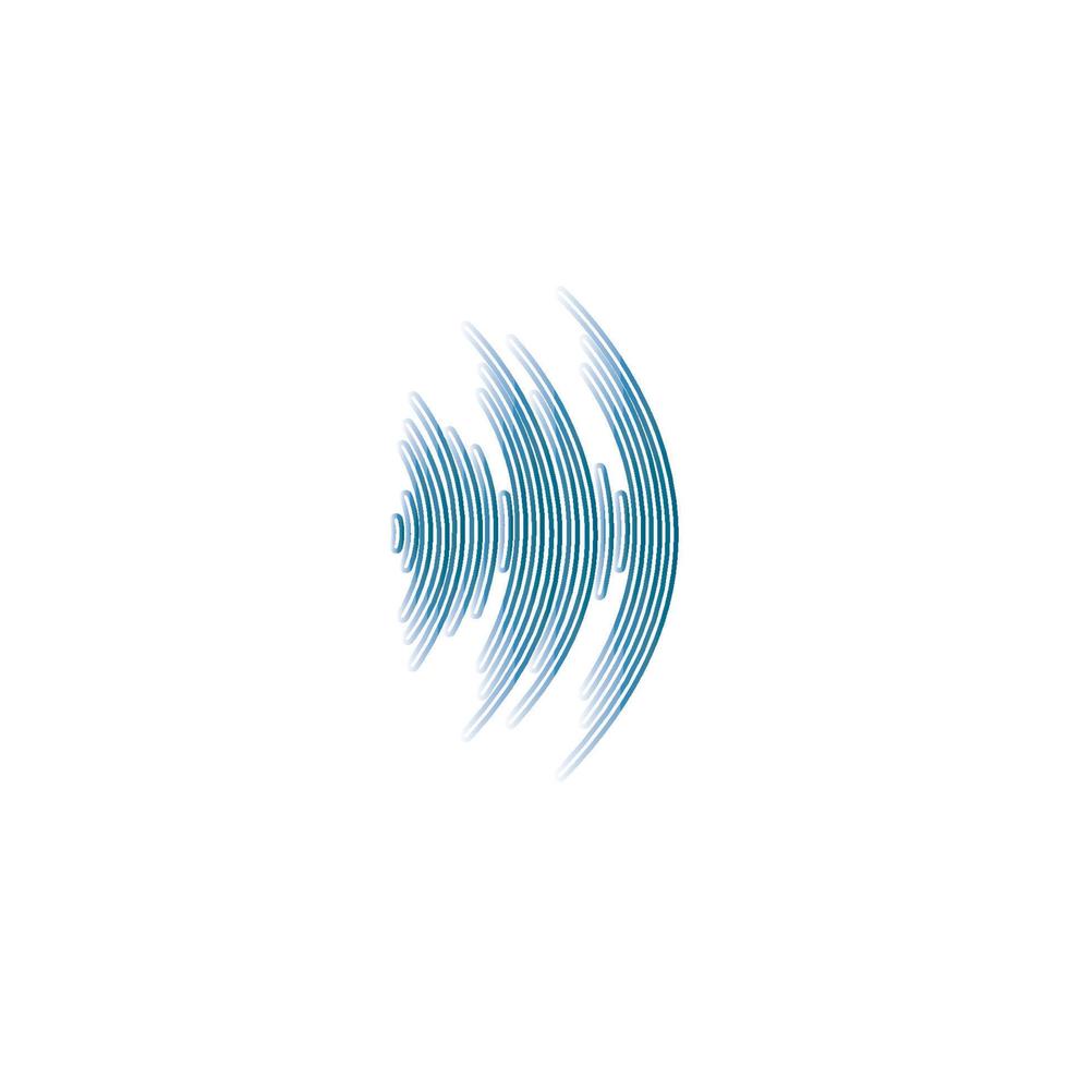 sound wave logo vector illustration design template