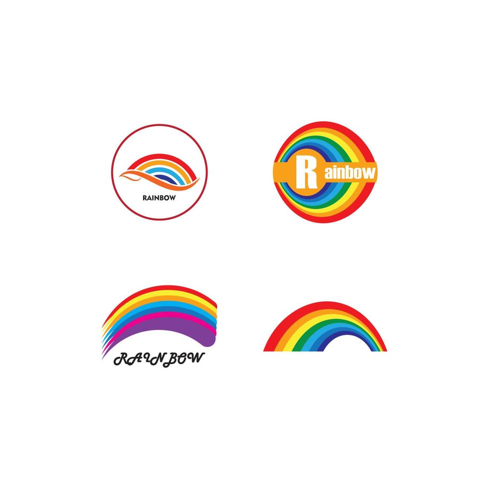 Rainbow logo vector illustration design template