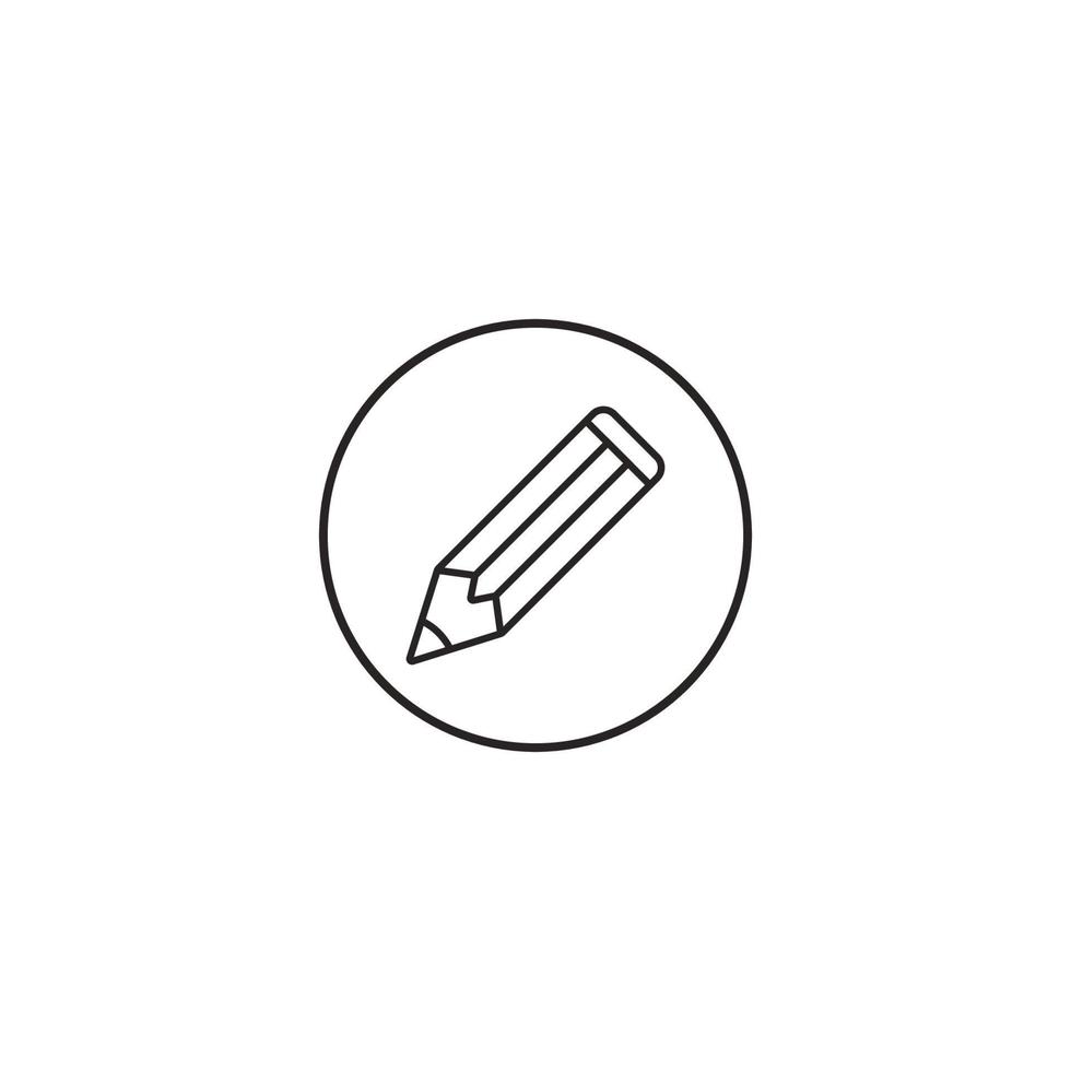 diseño de plantilla de ilustración de vector de icono de lápiz
