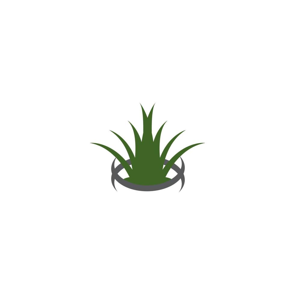 grass logo vector illustration design template