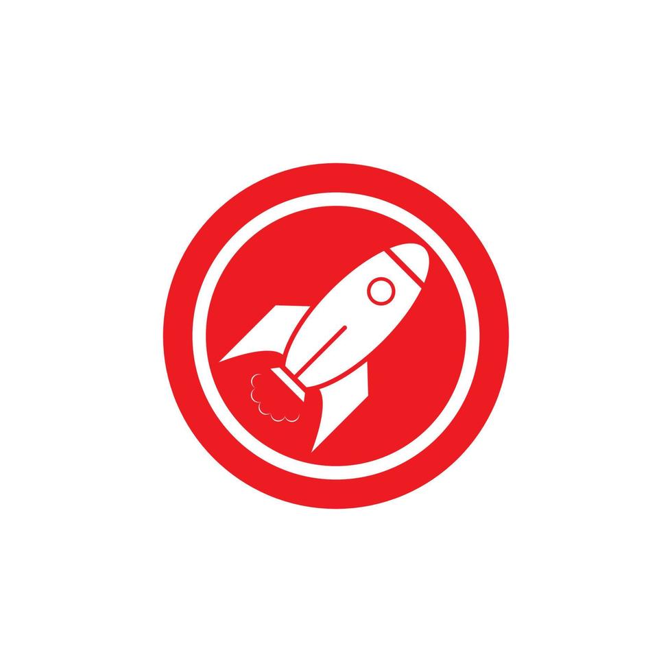 plantilla de diseño de ilustración de vector de icono de cohete