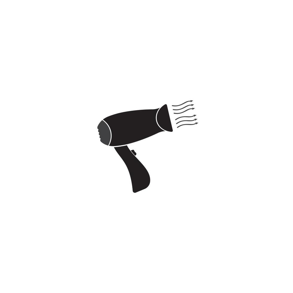 plantilla de diseño de ilustración de vector de logotipo de secador de pelo