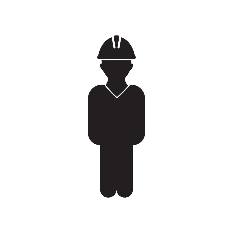 Construction workers icon vector illustration logo template.