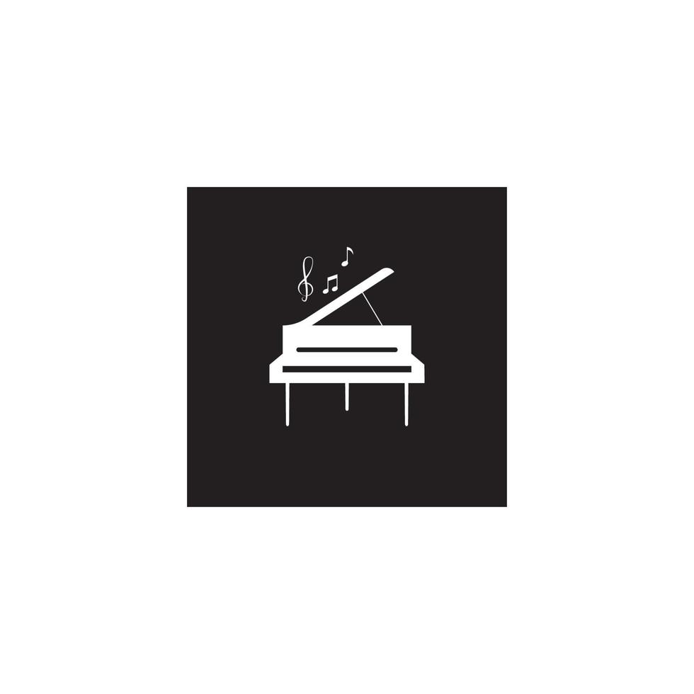 Piano logo vector illustration design template