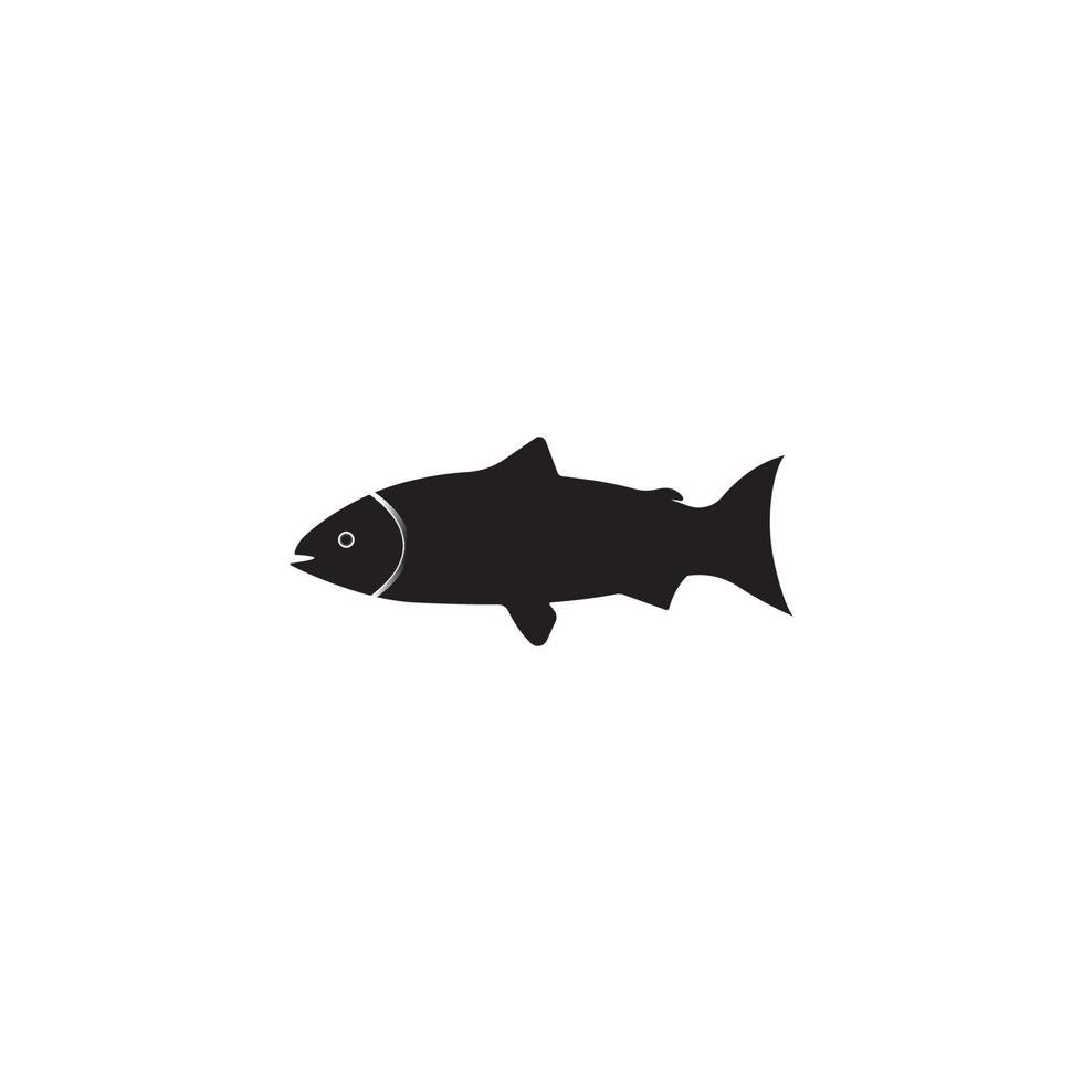 diseño de plantilla de ilustración de vector de icono de pescado de salmón