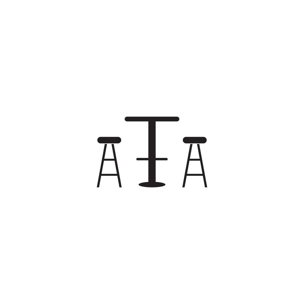 table and chair logo vector
