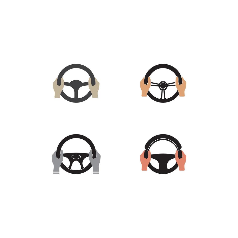 steering wheel logo vector illustration design template.