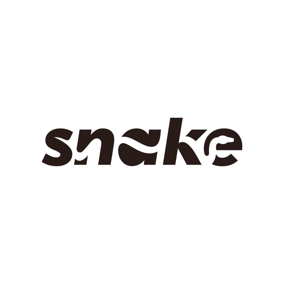 línea de serpiente logotipo creativo abstracto moderno vector