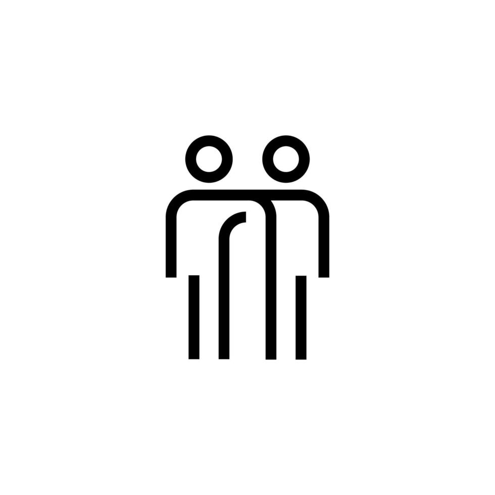 man and woman vector icon. illustration isolated on white background