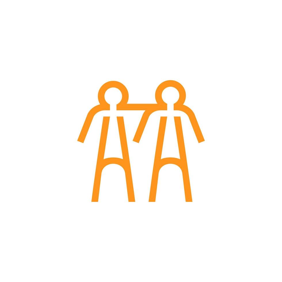 human flat icon for your web, vector, illustration. hand painted, line, glyph, symbol vector