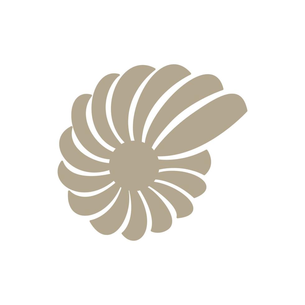 elegant beauty seashell logo design vector illustration