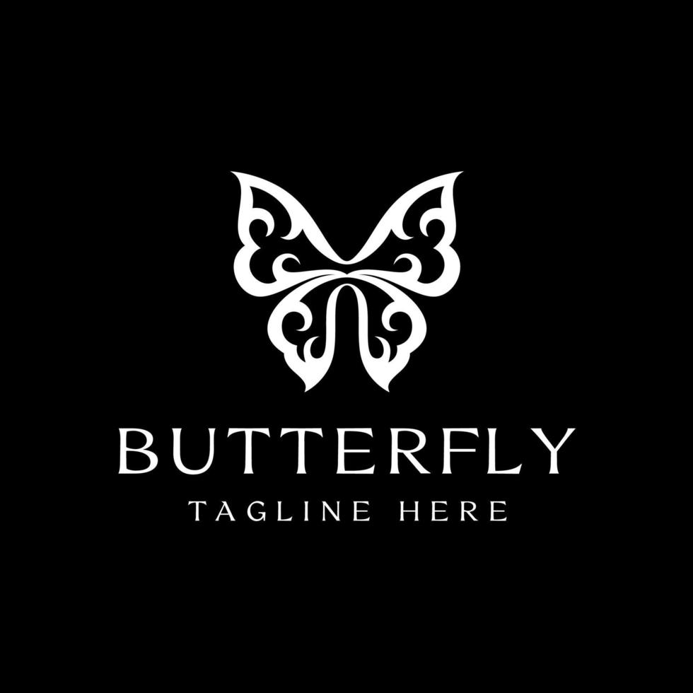 Beauty Luxury Elegant Butterfly Logo design vector