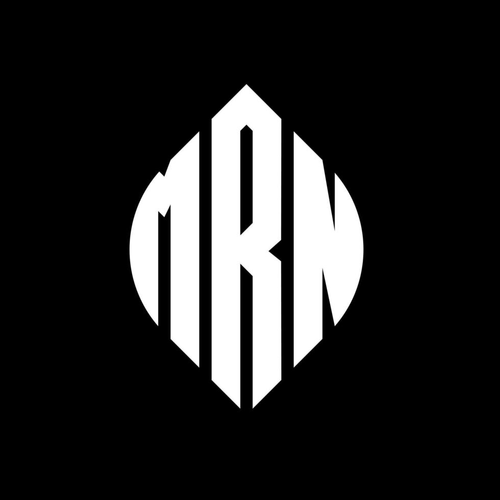 MRN circle letter logo design with circle and ellipse shape. MRN ellipse letters with typographic style. The three initials form a circle logo. MRN Circle Emblem Abstract Monogram Letter Mark Vector. vector