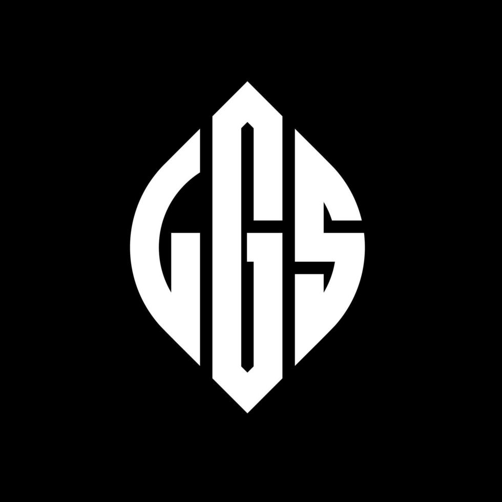 LGS circle letter logo design with circle and ellipse shape. LGS ellipse letters with typographic style. The three initials form a circle logo. LGS Circle Emblem Abstract Monogram Letter Mark Vector. vector