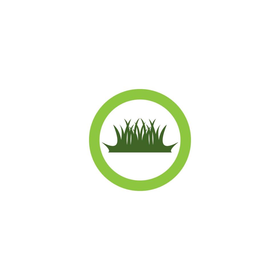 grass logo vector illustration design template