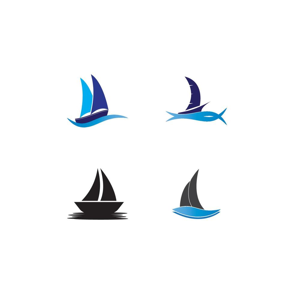 sailboat logo vector illustration design template