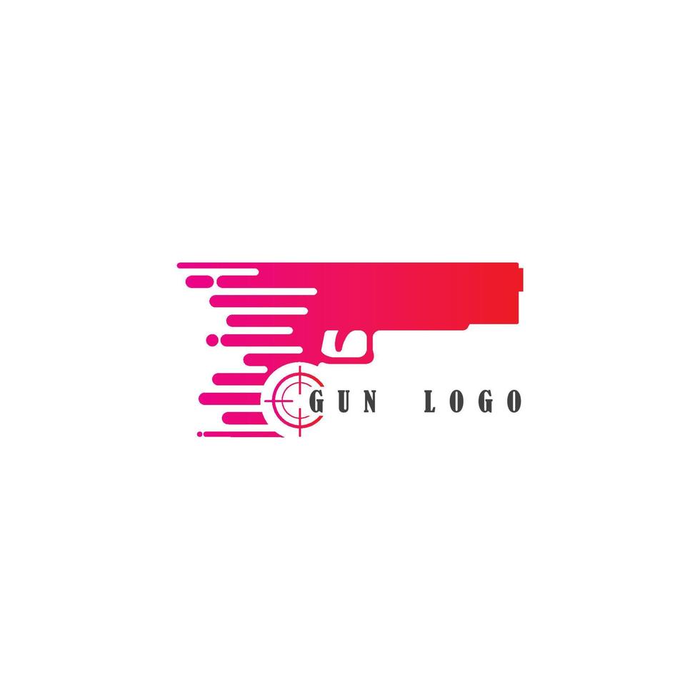 Gun logo vector illustration design template