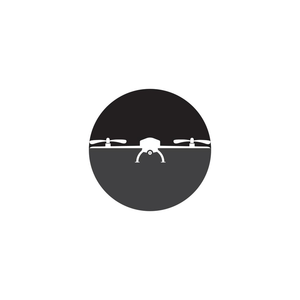 Drone logo vector illustration design template