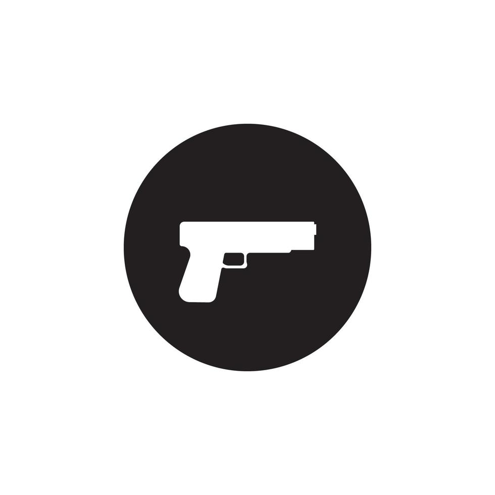 plantilla de diseño de ilustración de vector de logotipo de pistola