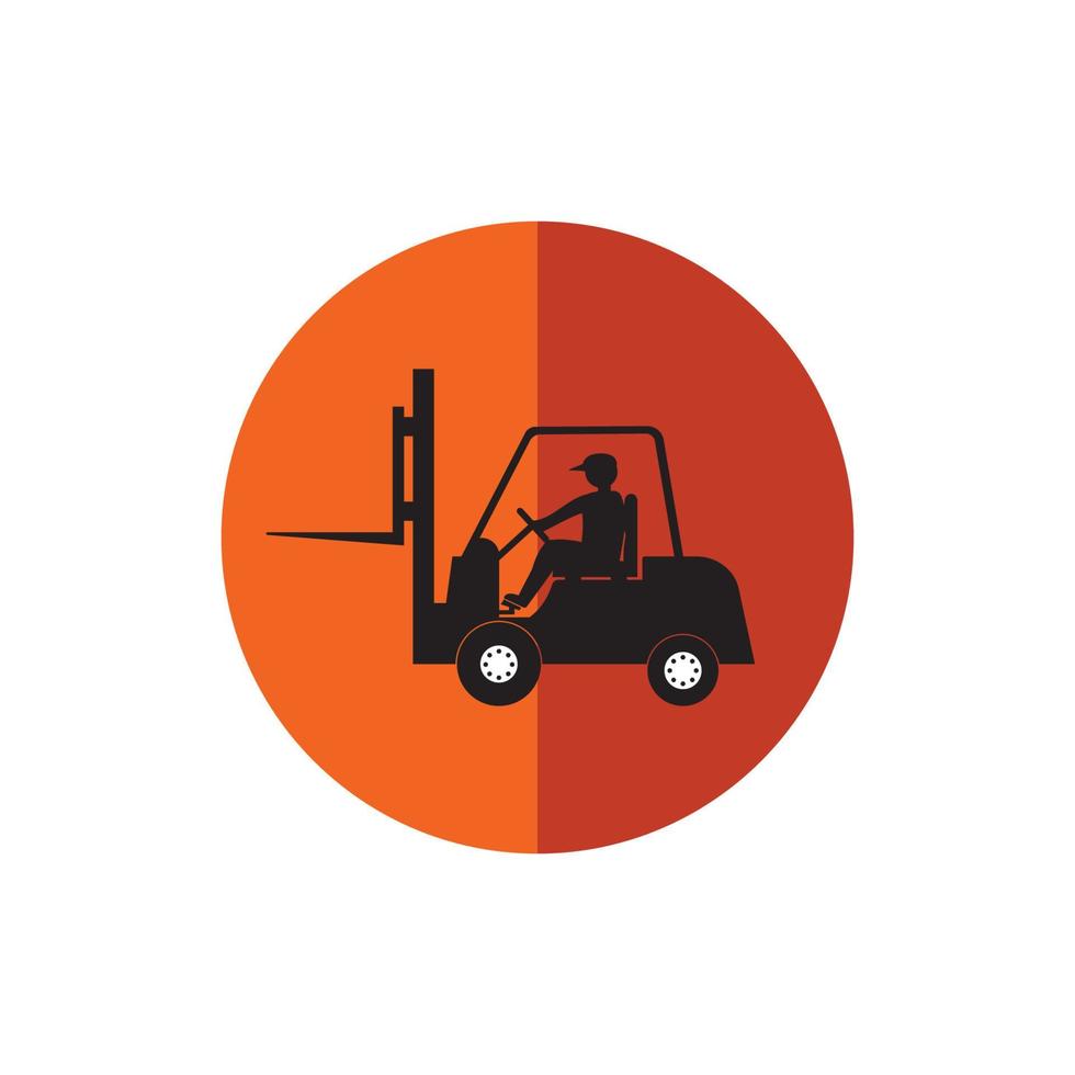 forklift icon vector illustration logo design