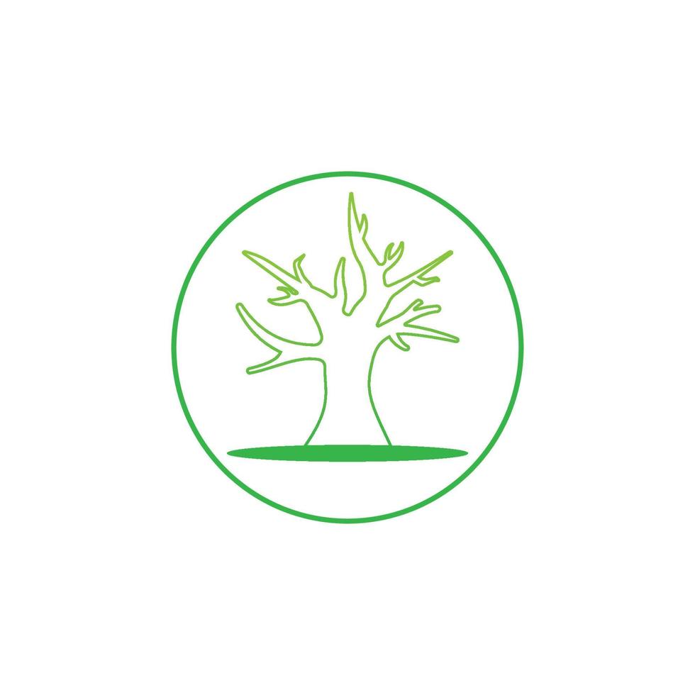 Tree logo vector illustration design template.