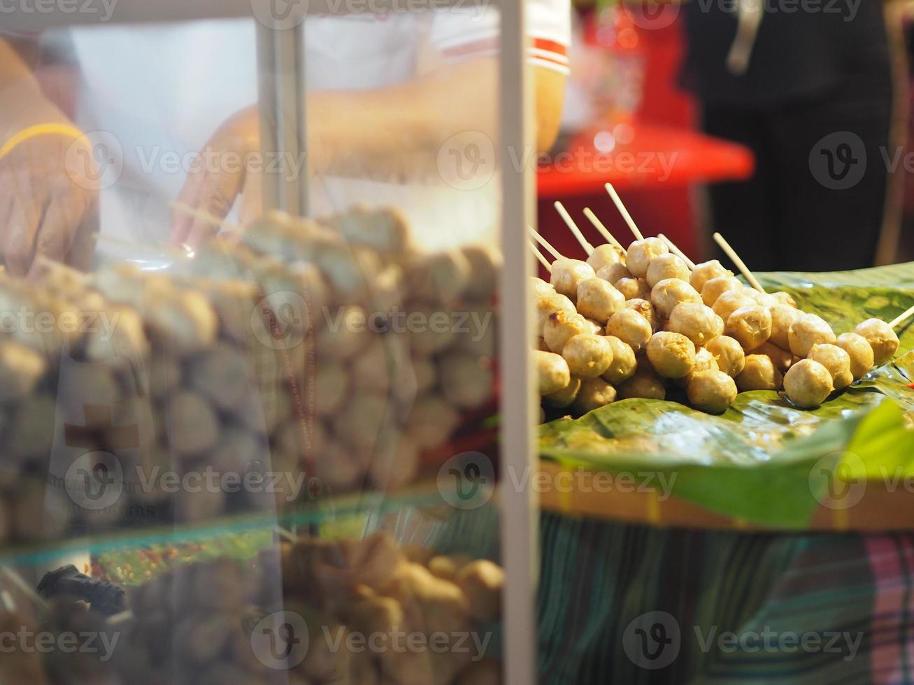 Pork grilled meat balls food photo