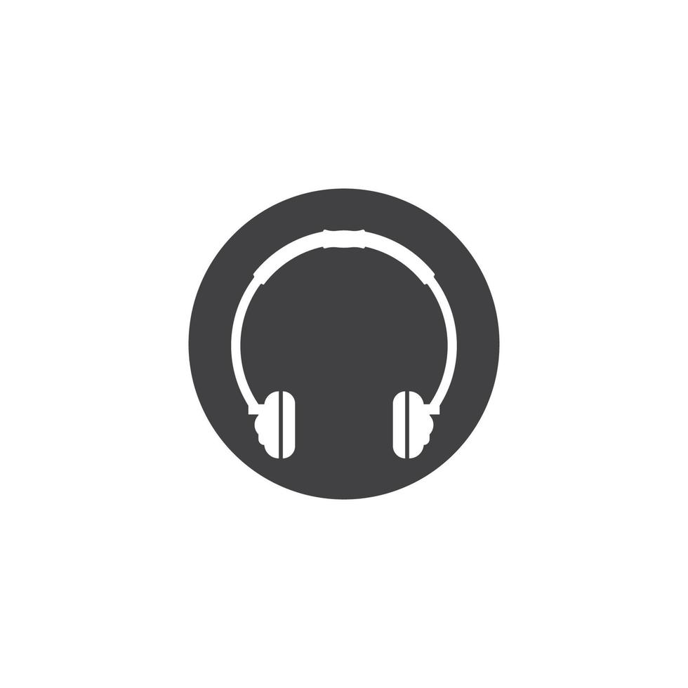 headphone logo vector illustration design template.