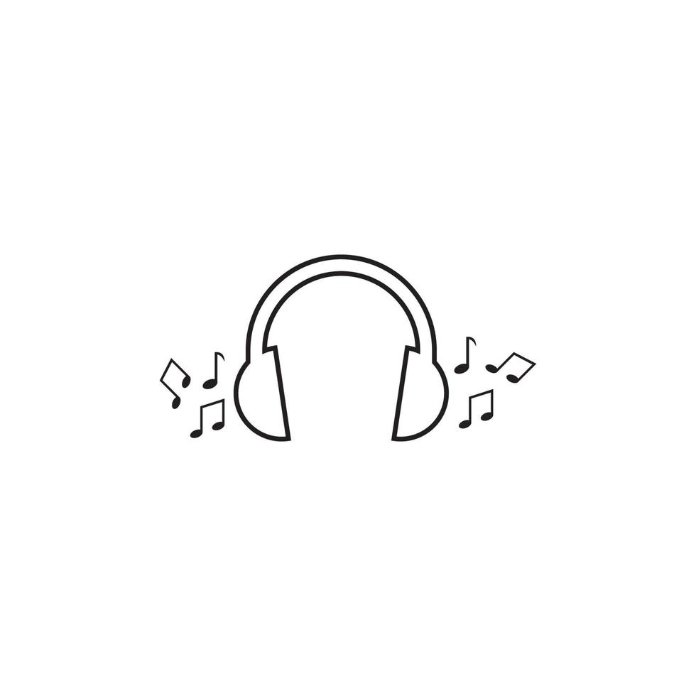 headphone logo vector illustration design template.