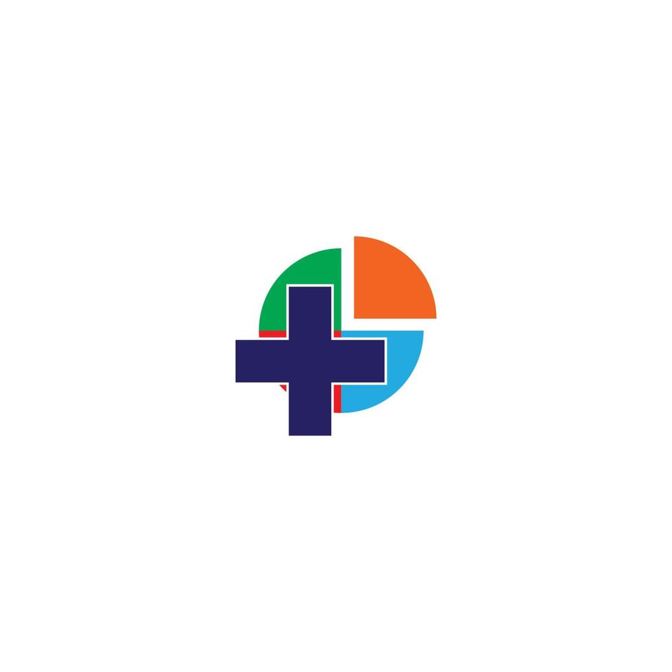 logotipo de cruz médica vector