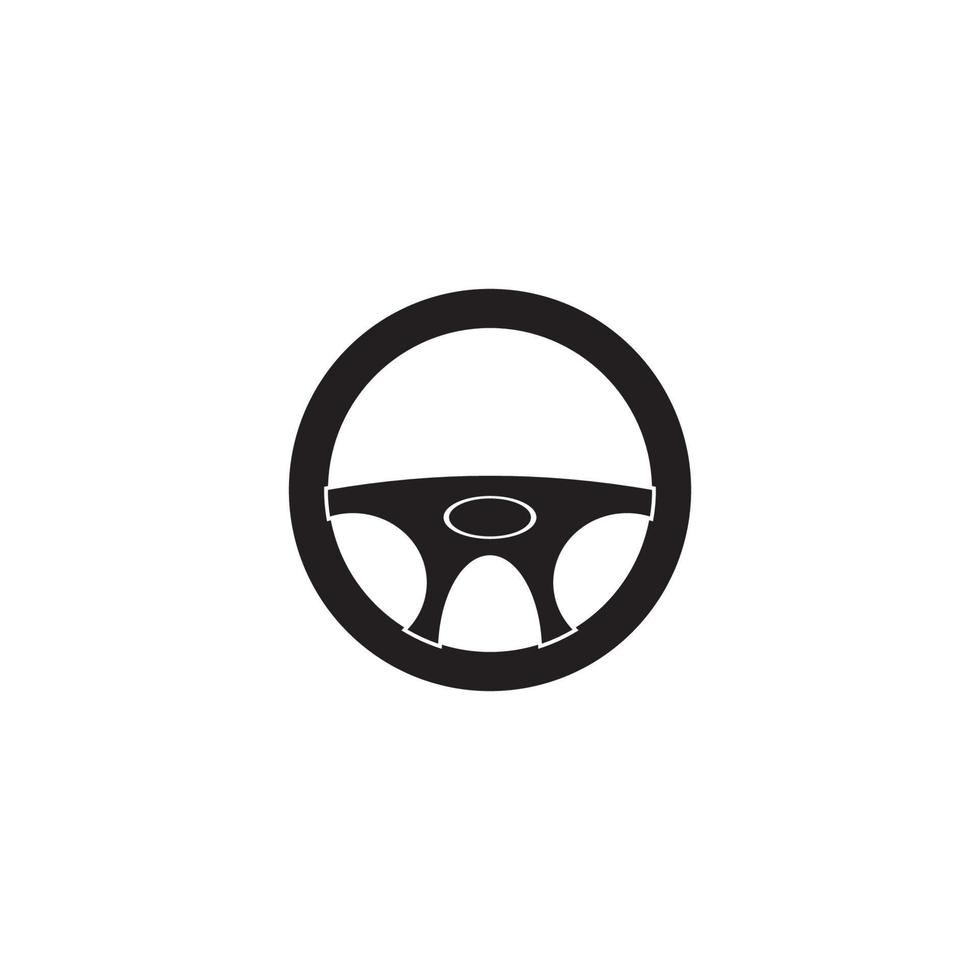 steering wheel logo vector illustration design template.