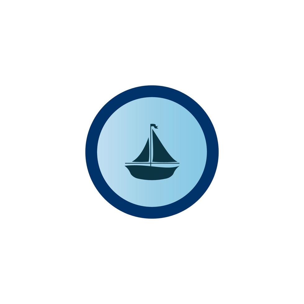 plantilla de diseño de ilustración de vector de logotipo de velero