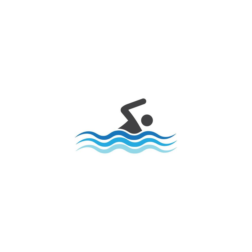 swimming logo vector illustration design template.
