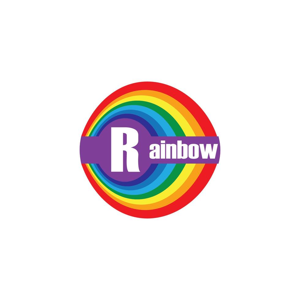 Rainbow logo vector illustration design template
