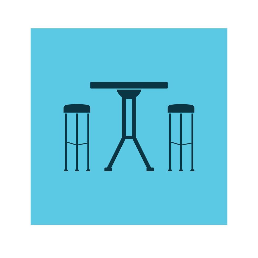logotipo de mesa y silla vector