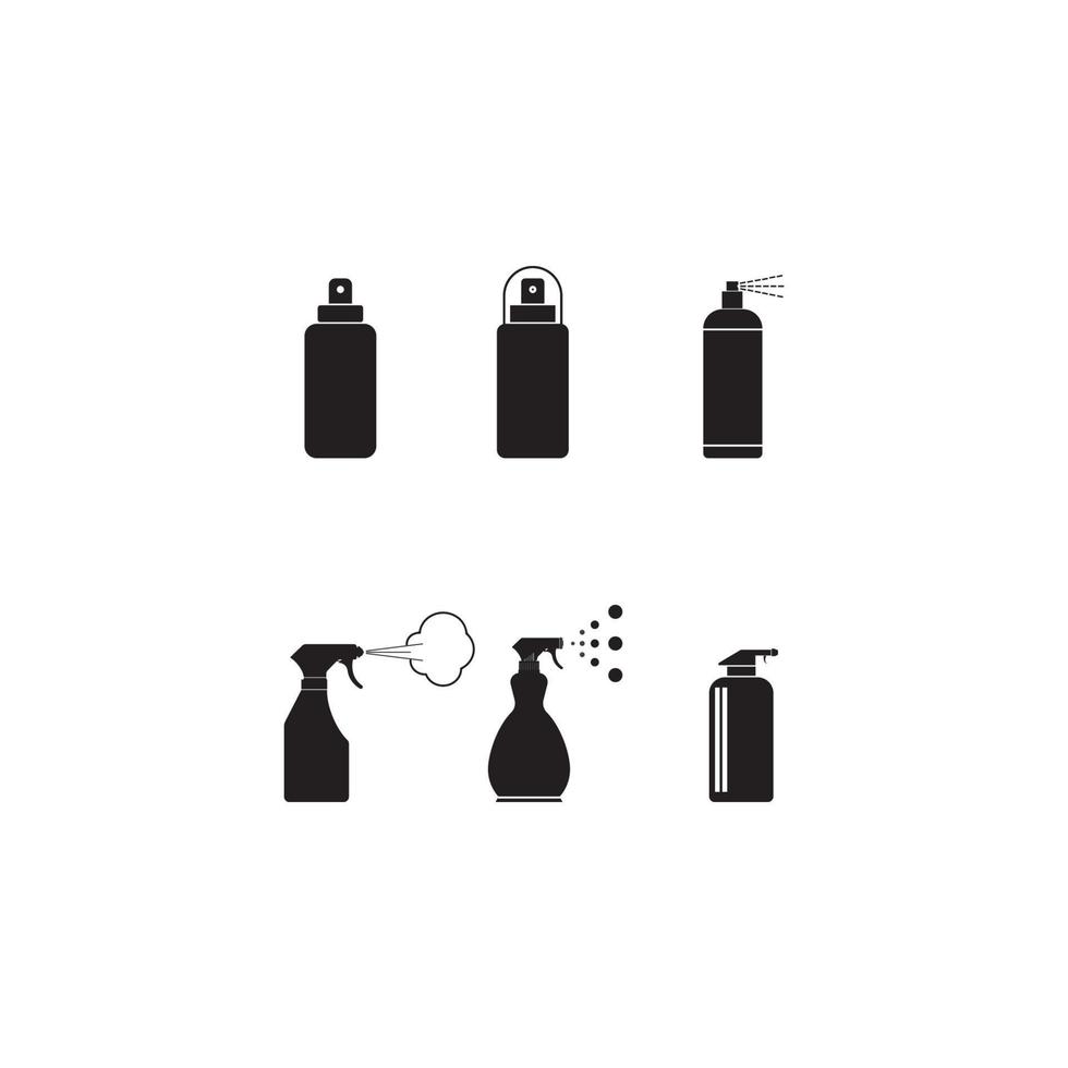 Plantilla de diseño de ilustración de vector de icono de botella de spray
