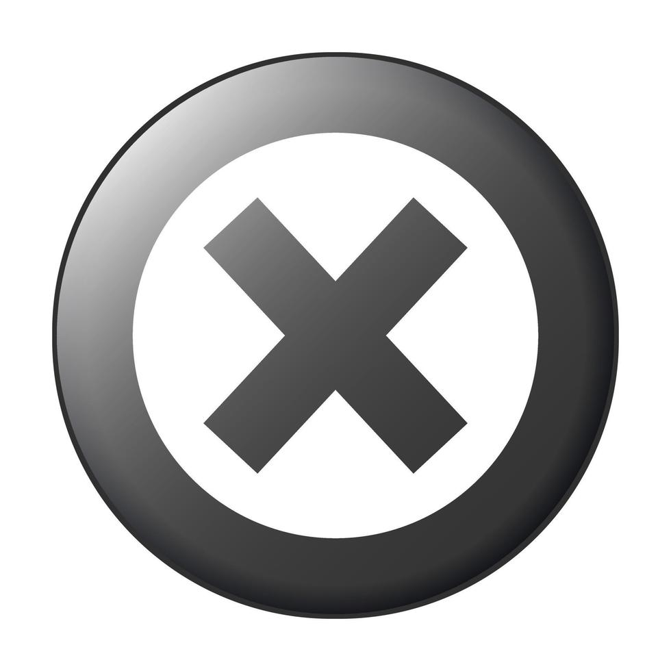 Exit or close vector icon for apps and websites