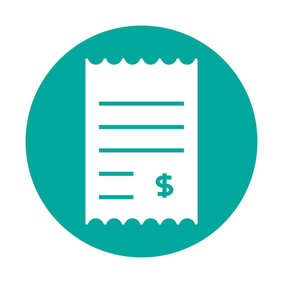 pago o recibos de pago icono de color vectorial para aplicaciones y