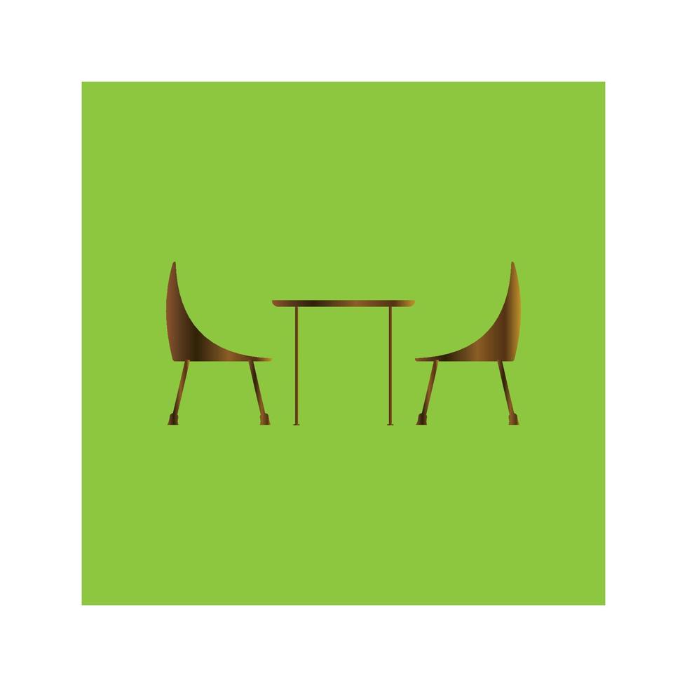 table and chair logo vector