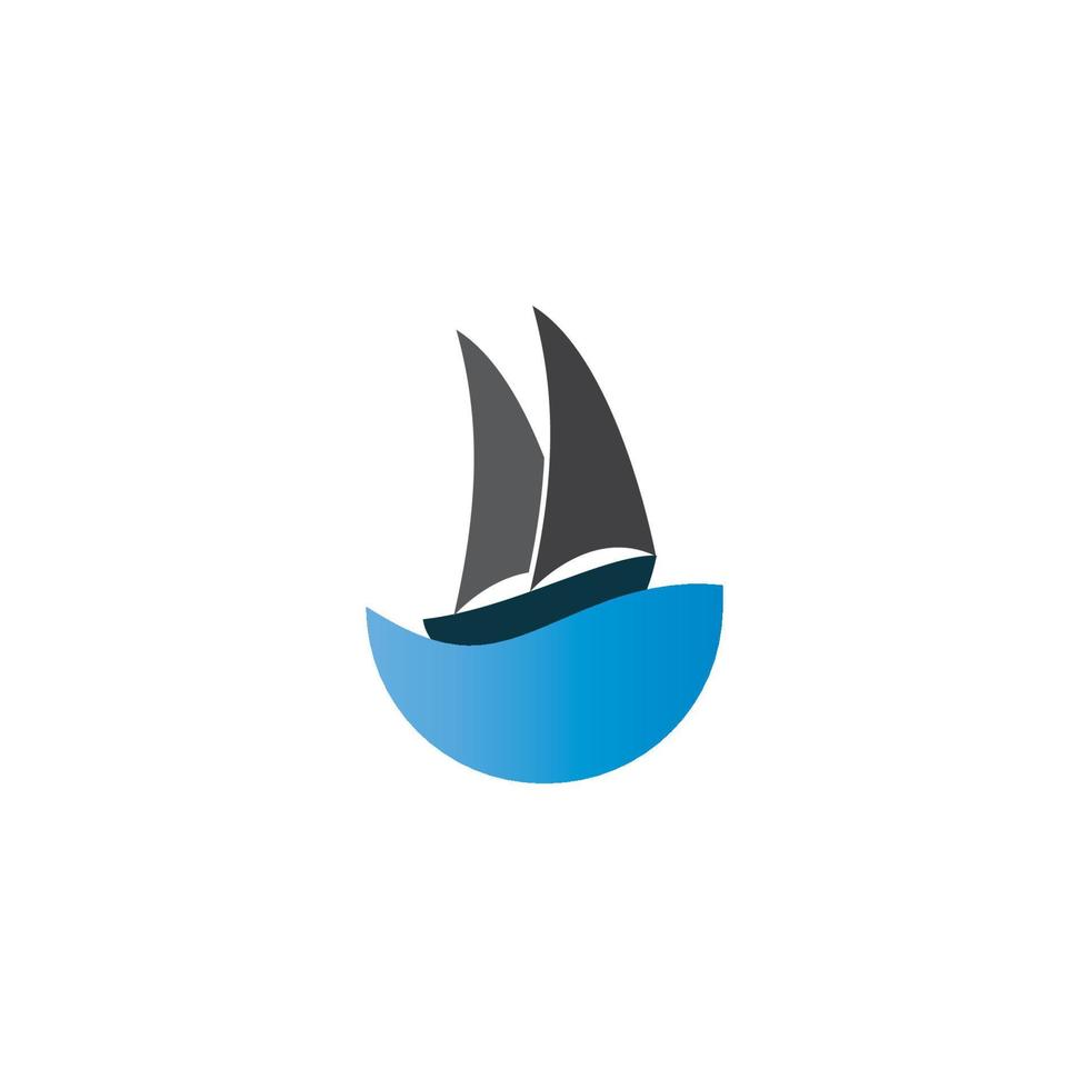 sailboat logo vector illustration design template