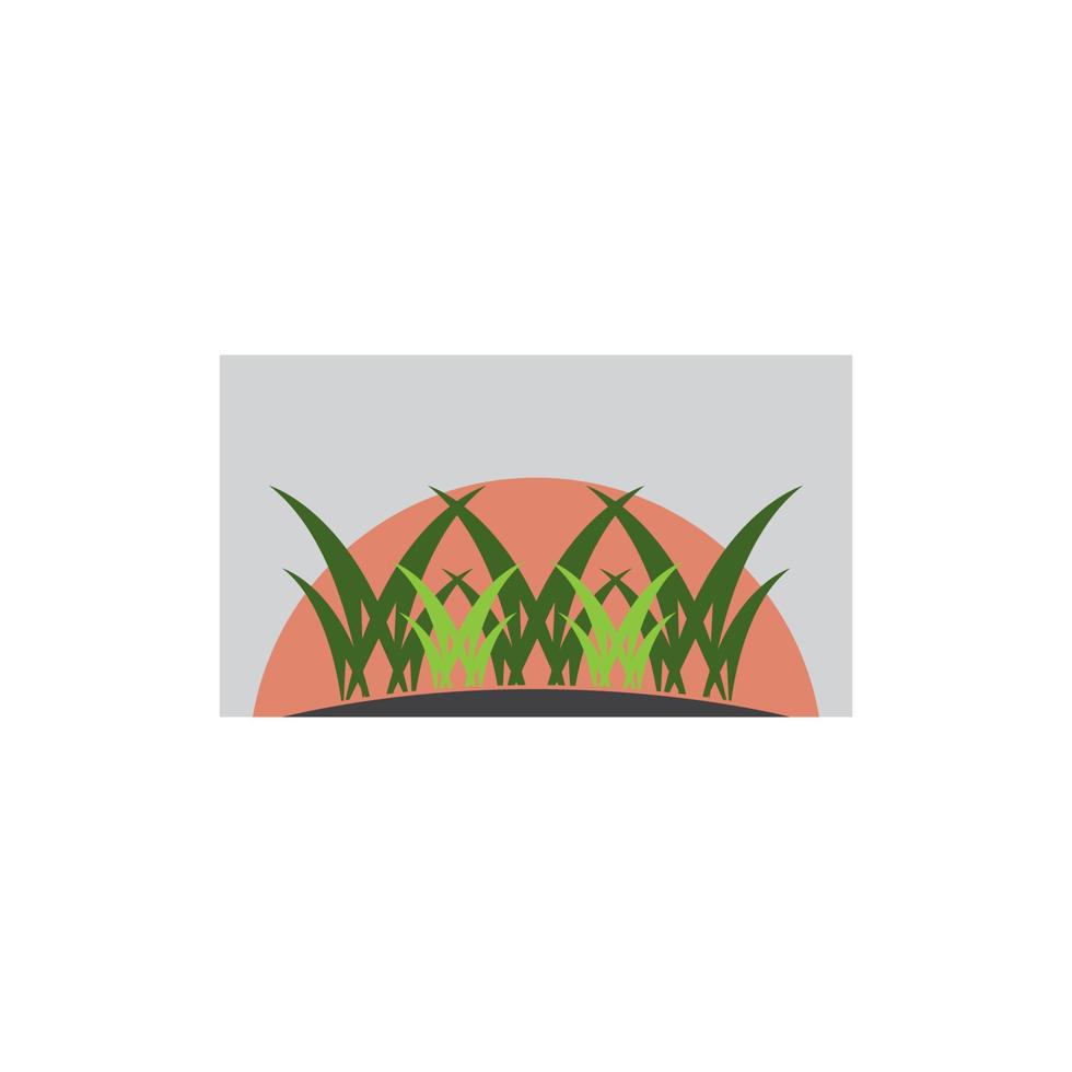 grass logo vector illustration design template