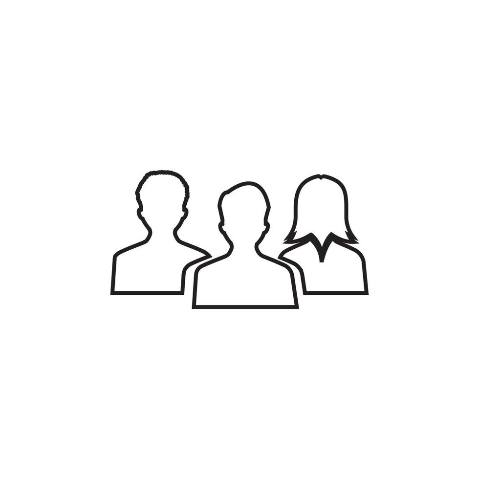 plantilla de diseño de ilustración de vector de logotipo de gente de negocios