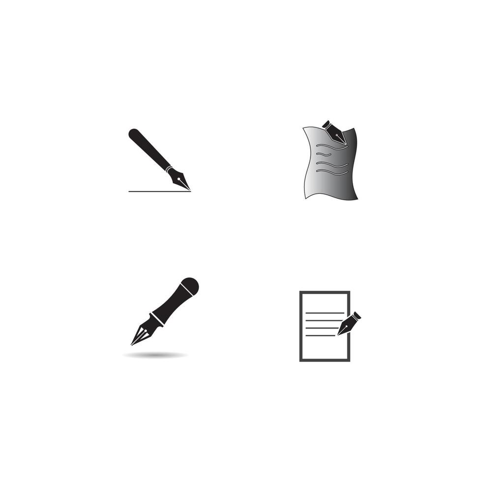 Fontain pen icon vector
