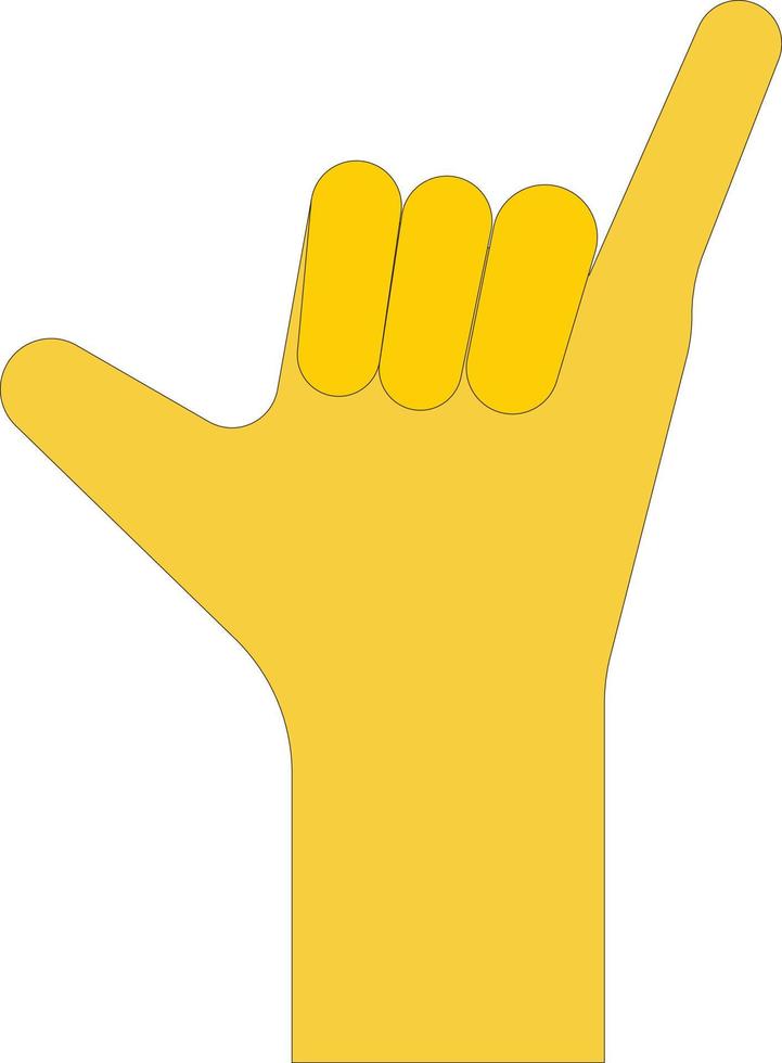 The hand indicates a hangout. vector
