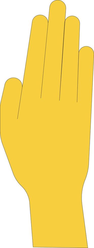 The hand is signaling to stop. vector