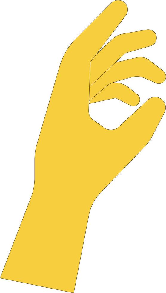 The hand shows the feminine hand. vector