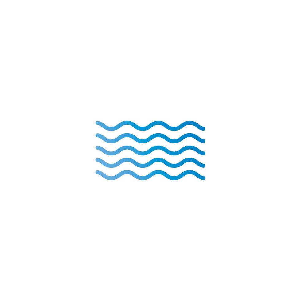 plantilla de diseño de ilustración de vector de icono de onda de agua