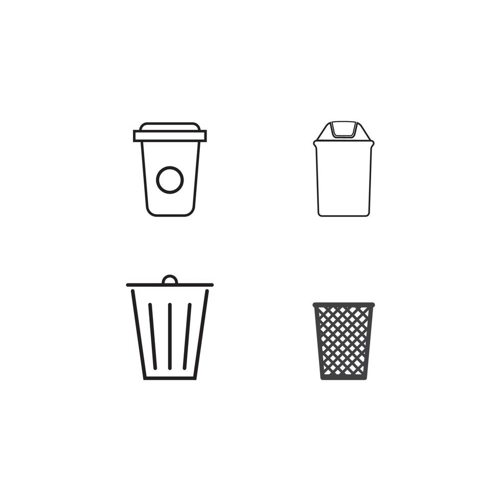 Trash Can icon vector