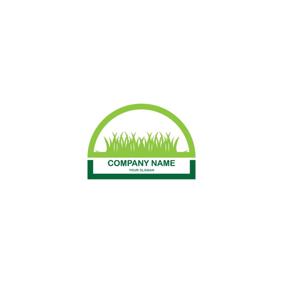 grass logo vector illustration design template