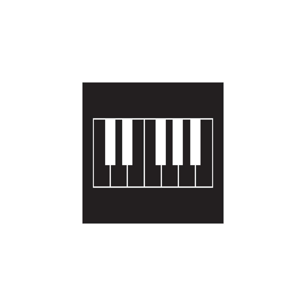 plantilla de diseño de ilustración de vector de logotipo de piano